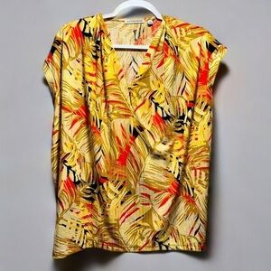 Sunny Yellow Abstract Women's Blouse